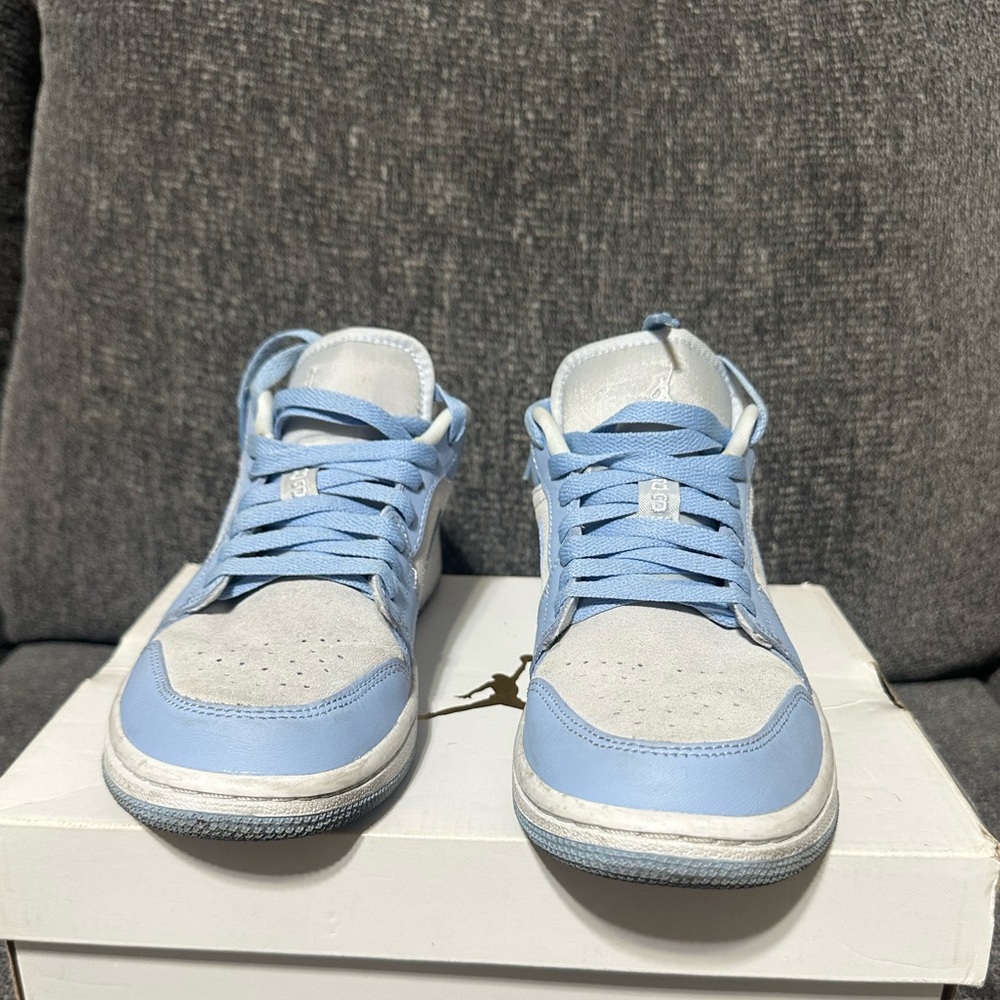 Jordan Light Blue and Gray Sneakers
